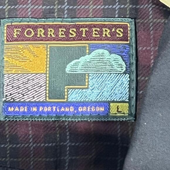 Forresters Rainshedder Jacket Mens Large Plaid Shell Water Repellent Made USA - Picture 4 of 14